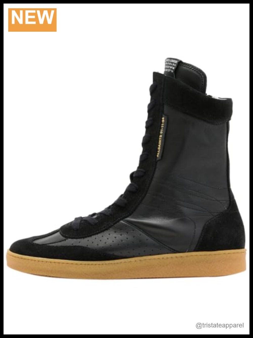AllSaints Women's Louise High Top Leather Sneakers - Zip & Lace-Up